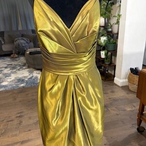 Love Strapless Gold Dress